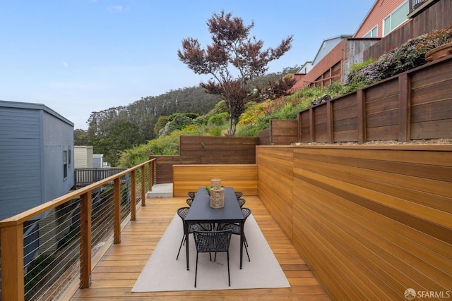 302 Warren Dr, San Francisco, CA 94131 - wooden terrace featuring outdoor dining area