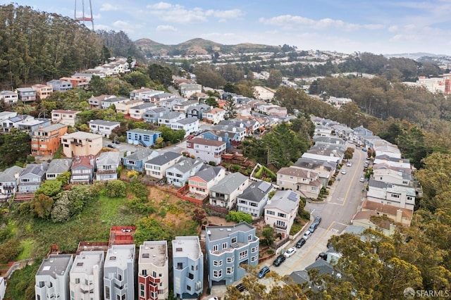 302 Warren Dr, San Francisco, CA 94131 - aerial view of property's location featuring a mountain backdrop