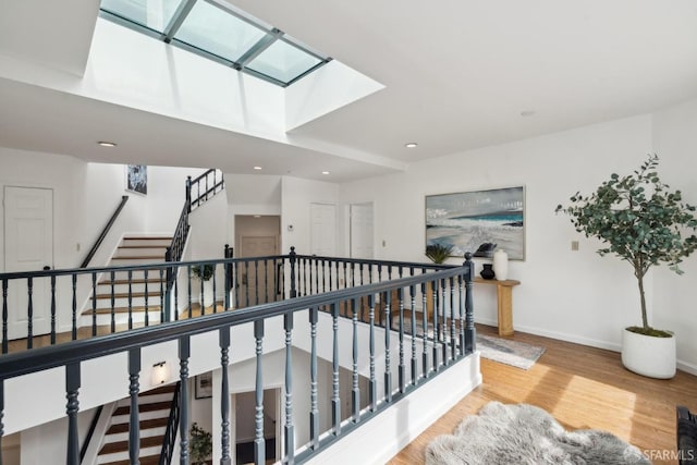 302 Warren Dr, San Francisco, CA 94131 - hallway with wood finished floors and recessed lighting