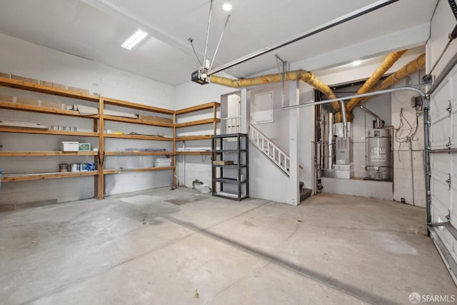 302 Warren Dr, San Francisco, CA 94131 - garage with strapped water heater, a garage door opener, and heating unit