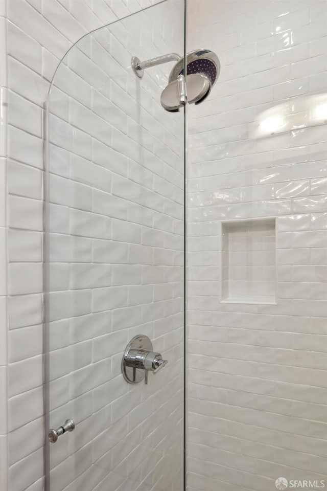 details with tiled shower