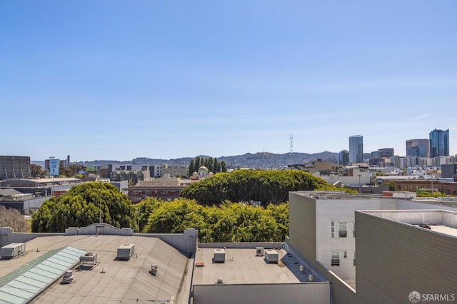 exterior space with a mountain view