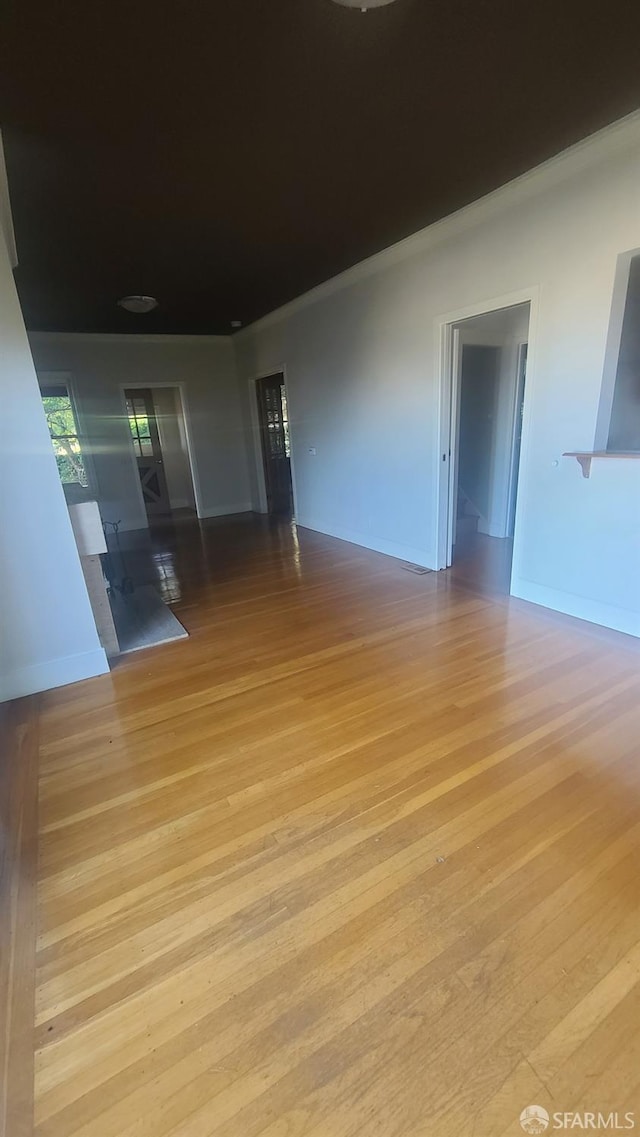 empty room featuring light wood-type flooring