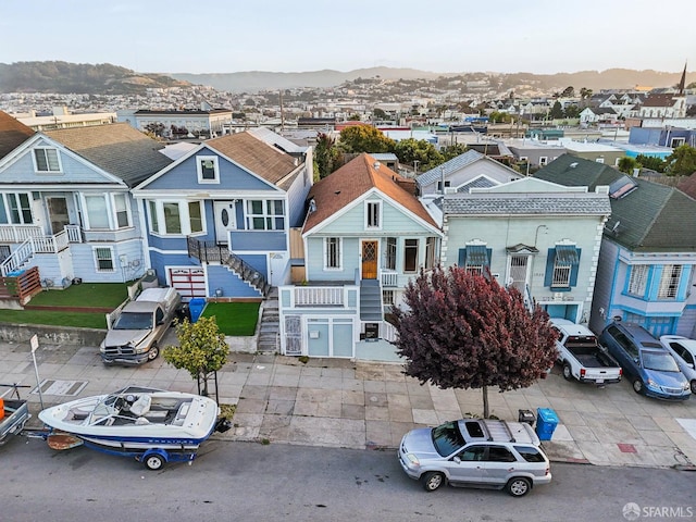 1527 Palou Ave, San Francisco, CA 94124 - aerial perspective of suburban area with a mountain backdrop