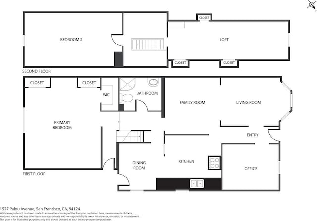 1527 Palou Ave, San Francisco, CA 94124 - room layout