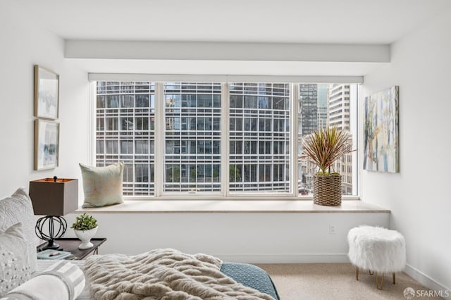 301 Mission St Unit 6J, San Francisco, CA 94105 - sitting room featuring carpet and baseboards