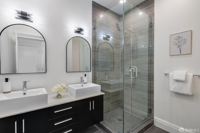 2486 Fulton St, San Francisco, CA 94118 - full bath with double vanity and a shower stall