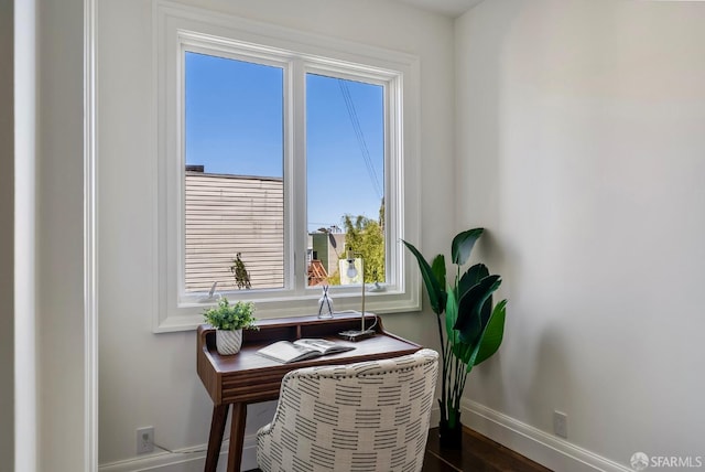 2486 Fulton St, San Francisco, CA 94118 - home office with baseboards and wood finished floors