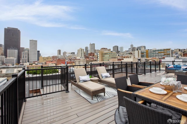 31 Romolo Pl Unit 6, San Francisco, CA 94133 - deck with an outdoor hangout area and a city view