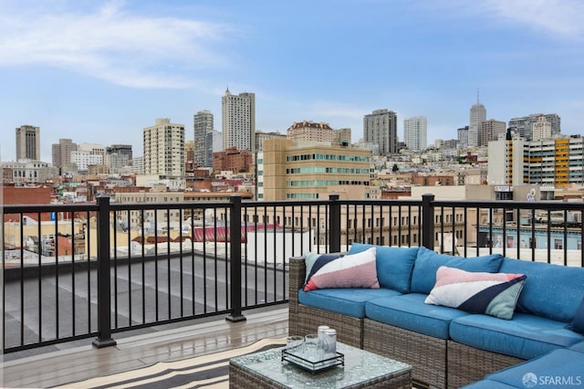 31 Romolo Pl Unit 6, San Francisco, CA 94133 - balcony featuring a city view and an outdoor hangout area
