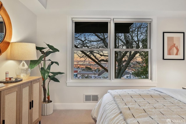 view of carpeted bedroom