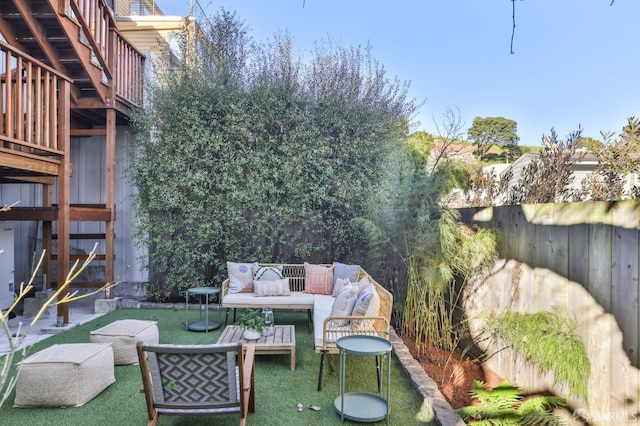 view of patio / terrace featuring outdoor lounge area