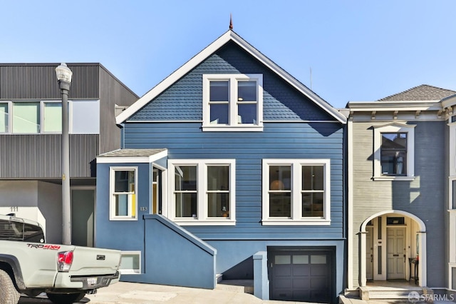 view of front of house featuring a garage