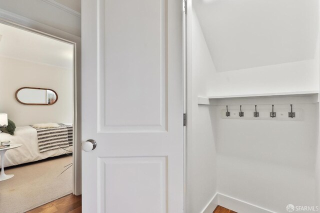 mudroom featuring hardwood / wood-style flooring