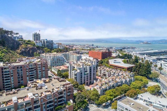 aerial view featuring a view of city