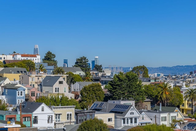 bird's eye view with a residential view