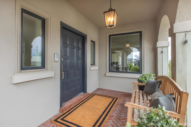 entrance to property with covered porch