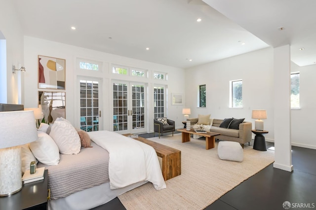 bedroom with french doors