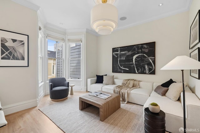 2531 Gough St, San Francisco, CA 94123 - living room with crown molding, wood finished floors, and recessed lighting