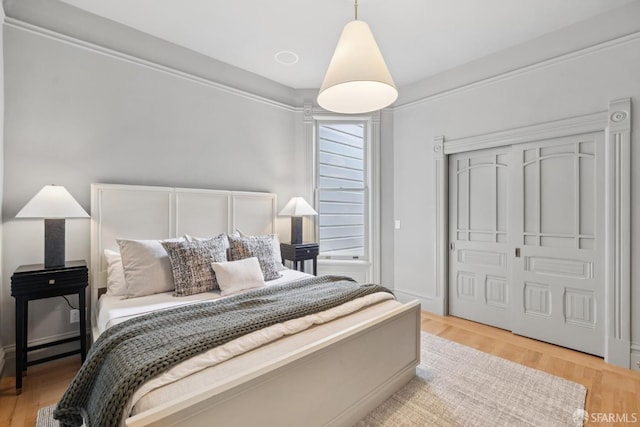 2531 Gough St, San Francisco, CA 94123 - bedroom featuring wood finished floors and a closet