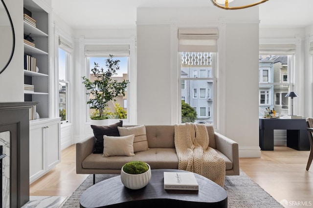 2531 Gough St, San Francisco, CA 94123 - living room featuring built in features