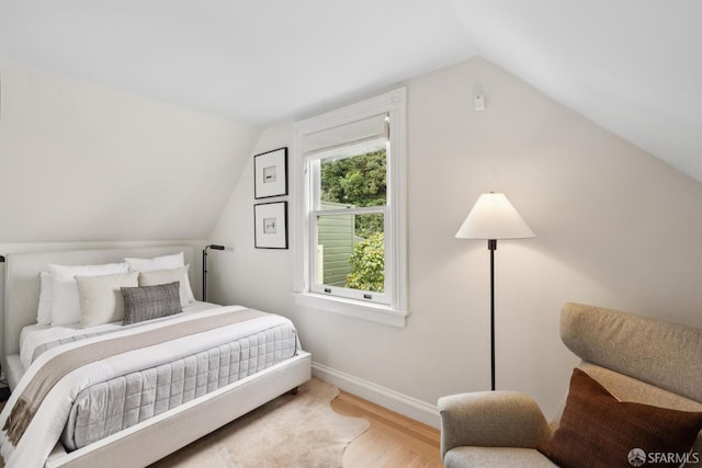 2531 Gough St, San Francisco, CA 94123 - bedroom with wood finished floors and lofted ceiling