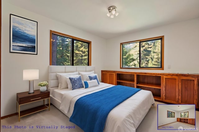 view of carpeted bedroom