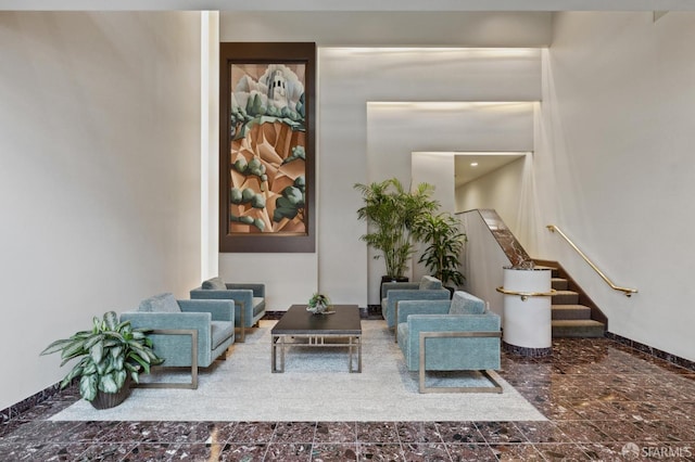 common area with stairway