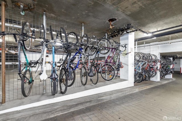 garage featuring bike storage