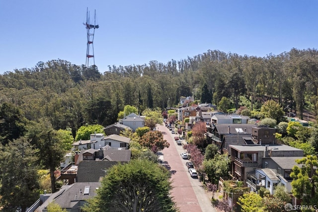 199 Edgewood Ave, San Francisco, CA 94117 - aerial view with a residential view and a forest view