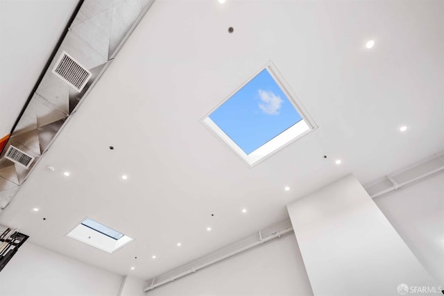 details featuring a skylight