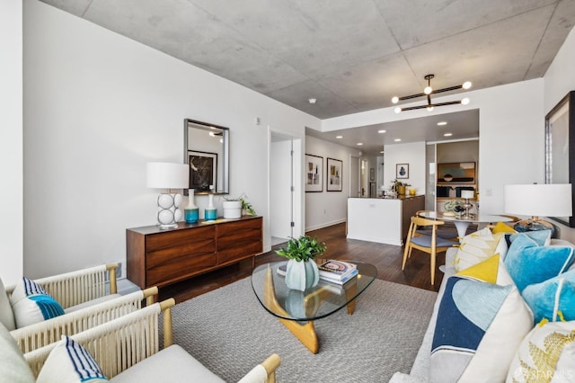 living room featuring wood finished floors