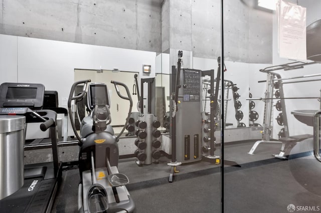 view of exercise room