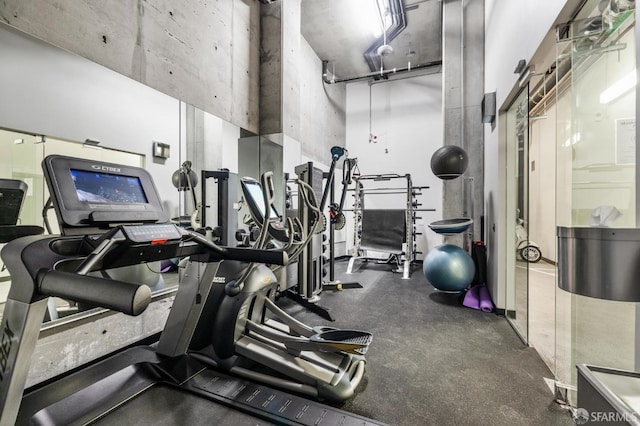 view of exercise room