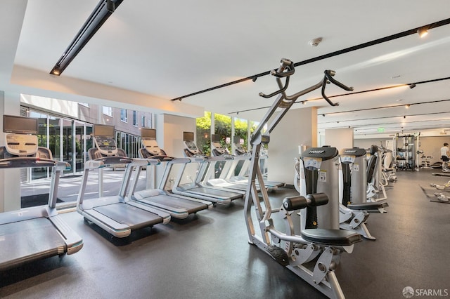 view of exercise room