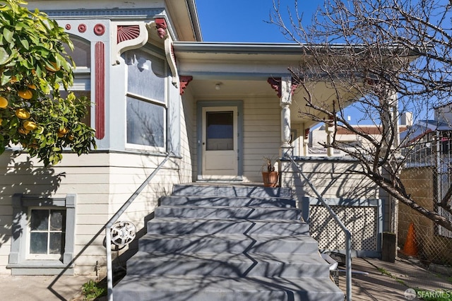 view of doorway to property