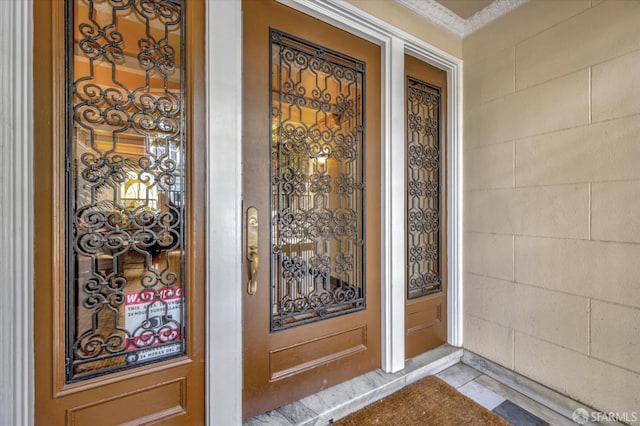 view of doorway to property