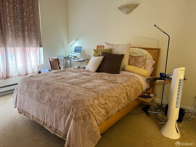 view of carpeted bedroom