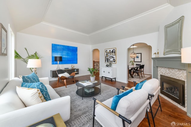 117 Meadowbrook Dr, San Francisco, CA 94132 - living area with arched walkways, wood finished floors, and a tray ceiling
