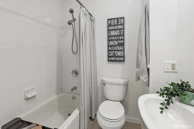 1603 18th St, San Francisco, CA 94107 - bathroom with shower / bath combo with shower curtain and toilet