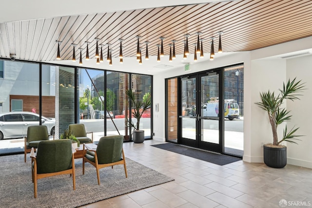 community lobby with visible vents
