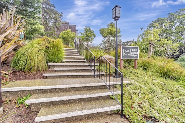 view of stairs