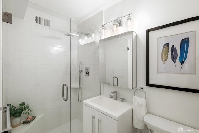 2364 Pacific Ave Unit 3, San Francisco, CA 94115 - bathroom with toilet, a stall shower, and vanity