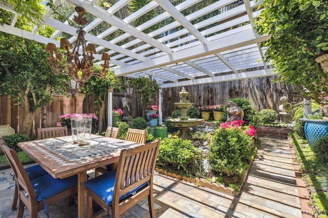 68 Castro St, San Francisco, CA 94114 - view of patio featuring a pergola and outdoor dining area