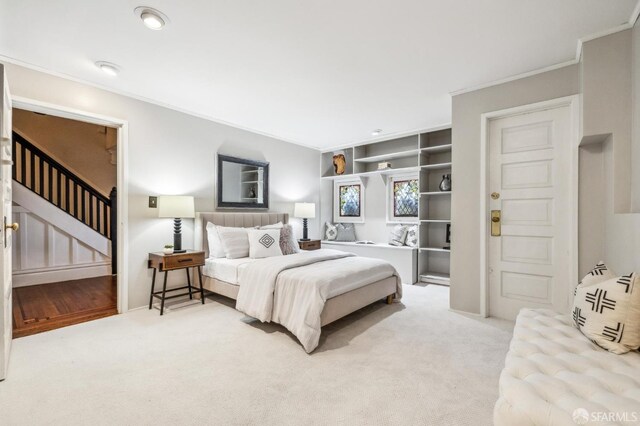 68 Castro St, San Francisco, CA 94114 - bedroom with ornamental molding and light carpet