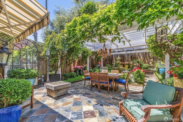 68 Castro St, San Francisco, CA 94114 - fenced backyard featuring a patio area and outdoor dining area