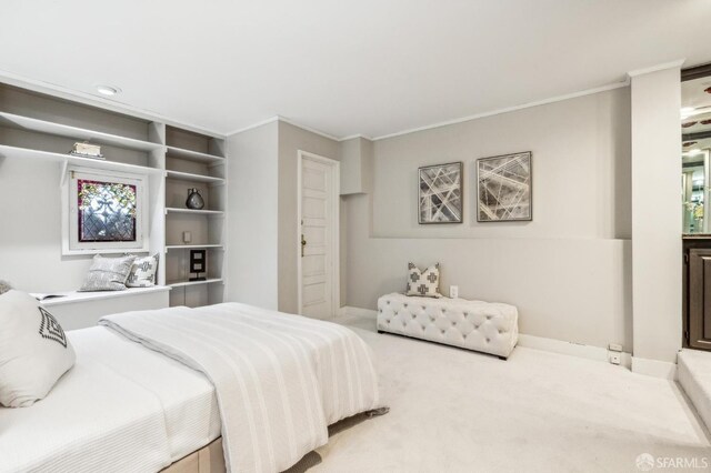 68 Castro St, San Francisco, CA 94114 - carpeted bedroom featuring ornamental molding and baseboards