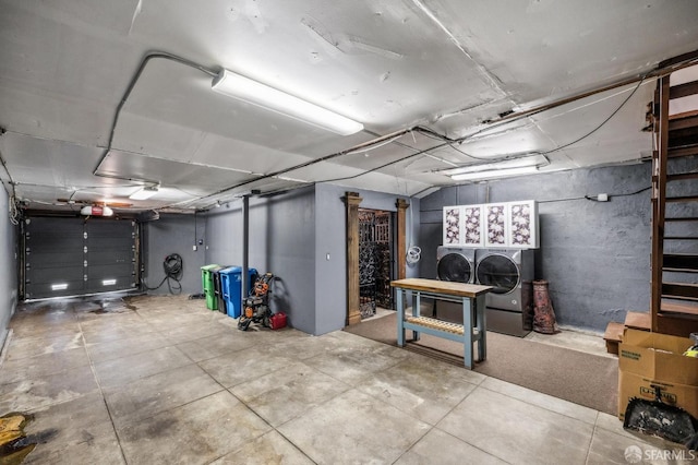 68 Castro St, San Francisco, CA 94114 - garage featuring washing machine and clothes dryer