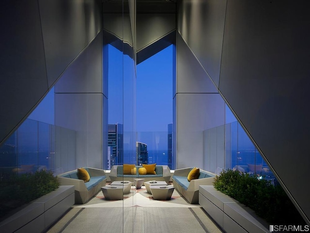 181 Fremont St Unit 65C, San Francisco, CA 94105 - balcony with outdoor lounge area and a view of city lights