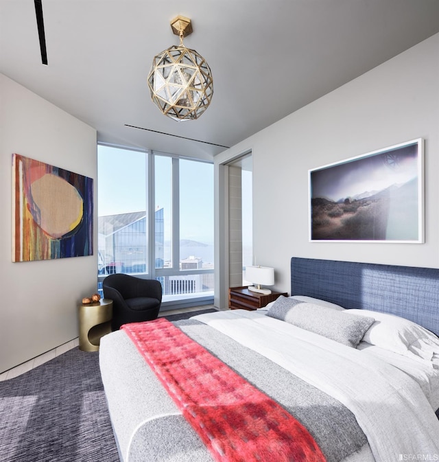 181 Fremont St Unit 65C, San Francisco, CA 94105 - carpeted bedroom featuring a wall of windows